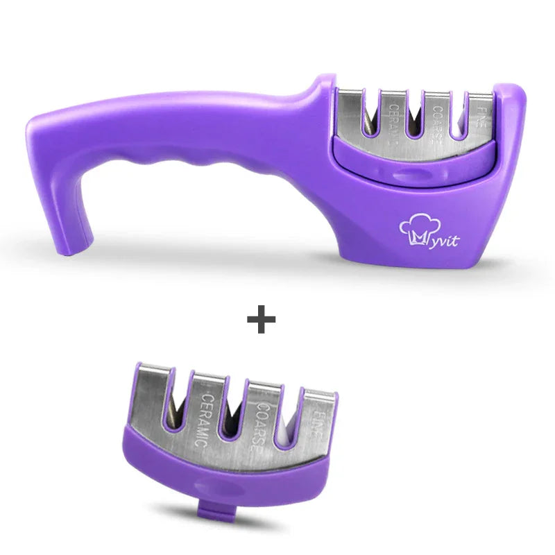 Professional 3-Stage Diamond & Tungsten Steel Kitchen Knife Sharpener