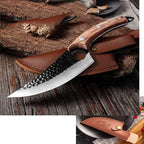 Hand-Forged Hammered Carbon Steel Boning Knife & Skinner