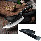 Hand-Forged Hammered Carbon Steel Boning Knife & Skinner