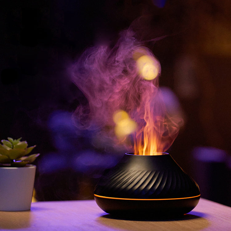 3D RGB Colorful Flame Aroma Diffuser & Volcanic Humidifier