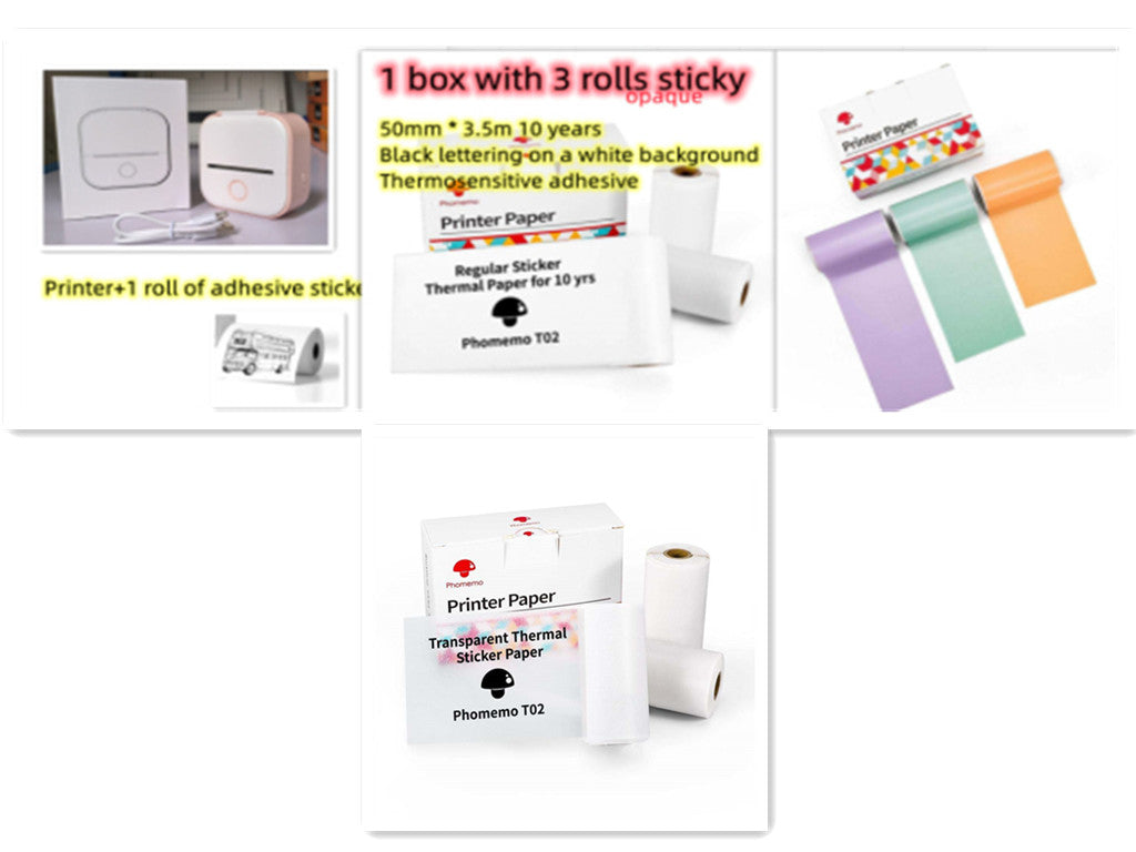 Phomemo T02 Portable Mini Inkless Thermal Printer