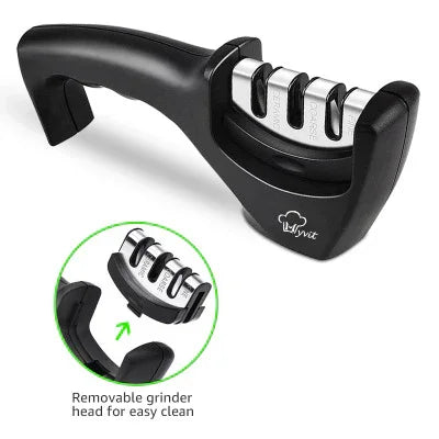 Professional 3-Stage Diamond & Tungsten Steel Kitchen Knife Sharpener