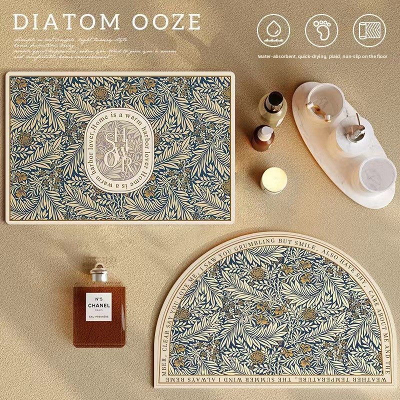 Scandinavian Retro Diatom Mud Ultra-Absorbent Bath Mat