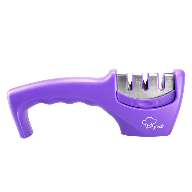 Professional 3-Stage Diamond & Tungsten Steel Kitchen Knife Sharpener