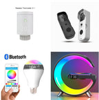 Intelligent G-Shape RGB Atmosphere Lamp with 15W Wireless Charger & Bluetooth Speaker