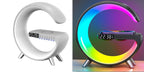 Intelligent G-Shape RGB Atmosphere Lamp with 15W Wireless Charger & Bluetooth Speaker