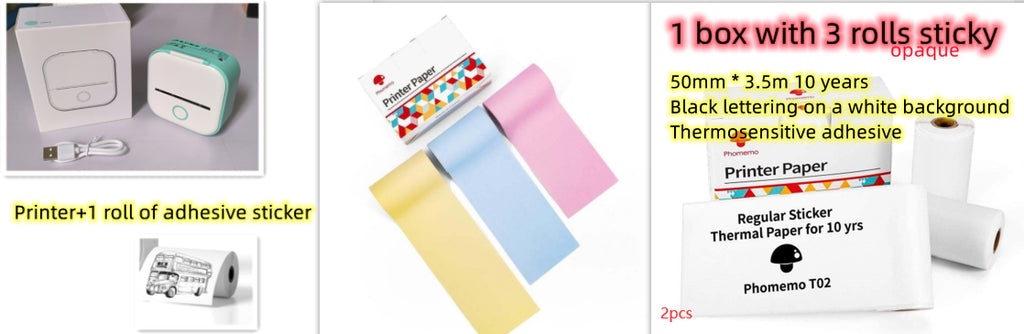 Phomemo T02 Portable Mini Inkless Thermal Printer