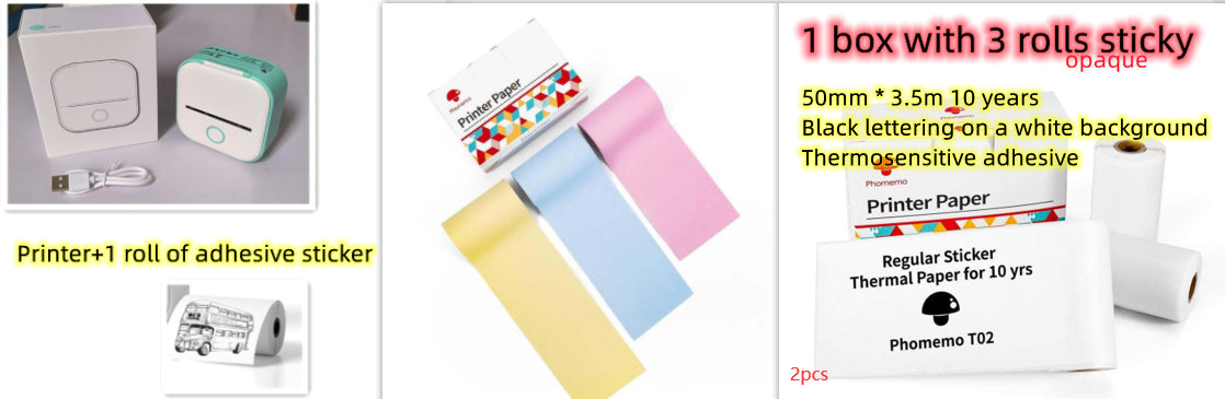 Phomemo T02 Portable Mini Inkless Thermal Printer