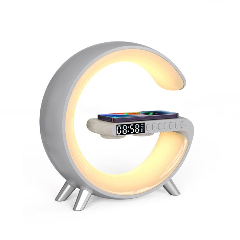 Intelligent G-Shape RGB Atmosphere Lamp with 15W Wireless Charger & Bluetooth Speaker
