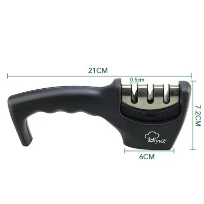 Professional 3-Stage Diamond & Tungsten Steel Kitchen Knife Sharpener