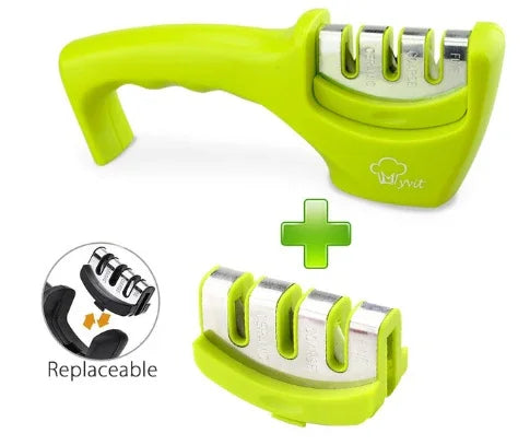 Professional 3-Stage Diamond & Tungsten Steel Kitchen Knife Sharpener