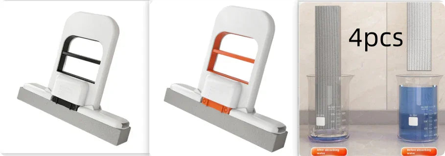 Handheld Mini Foldable Squeeze Mop | Self-Wringing Desktop Sponge Cleaner