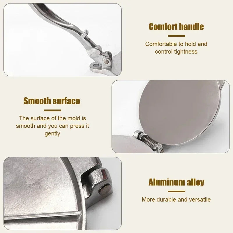 Efficient Tortilla & Dough Press – Manual 16/20cm Non-Stick Maker