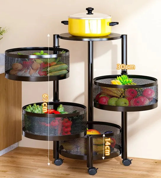 Multi Layer Rotating Storage Rack