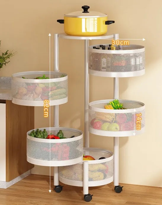Multi Layer Rotating Storage Rack