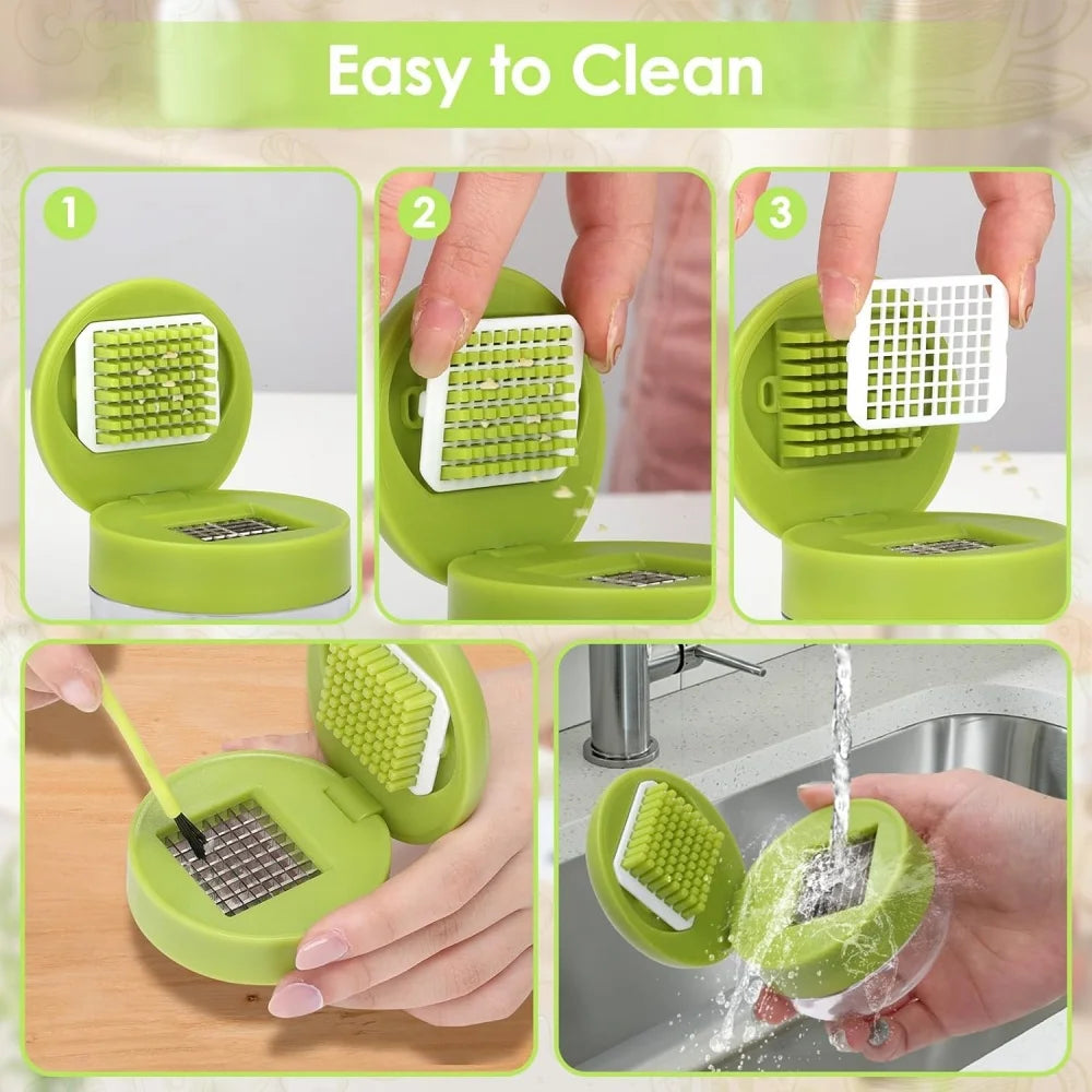 1 Manual Garlic Press & Mincer, Ginger Crusher, Kitchen Tool Vegetable Slicer, Peeler, Small Gadget, Fruit Slicer Kitchen Utensi