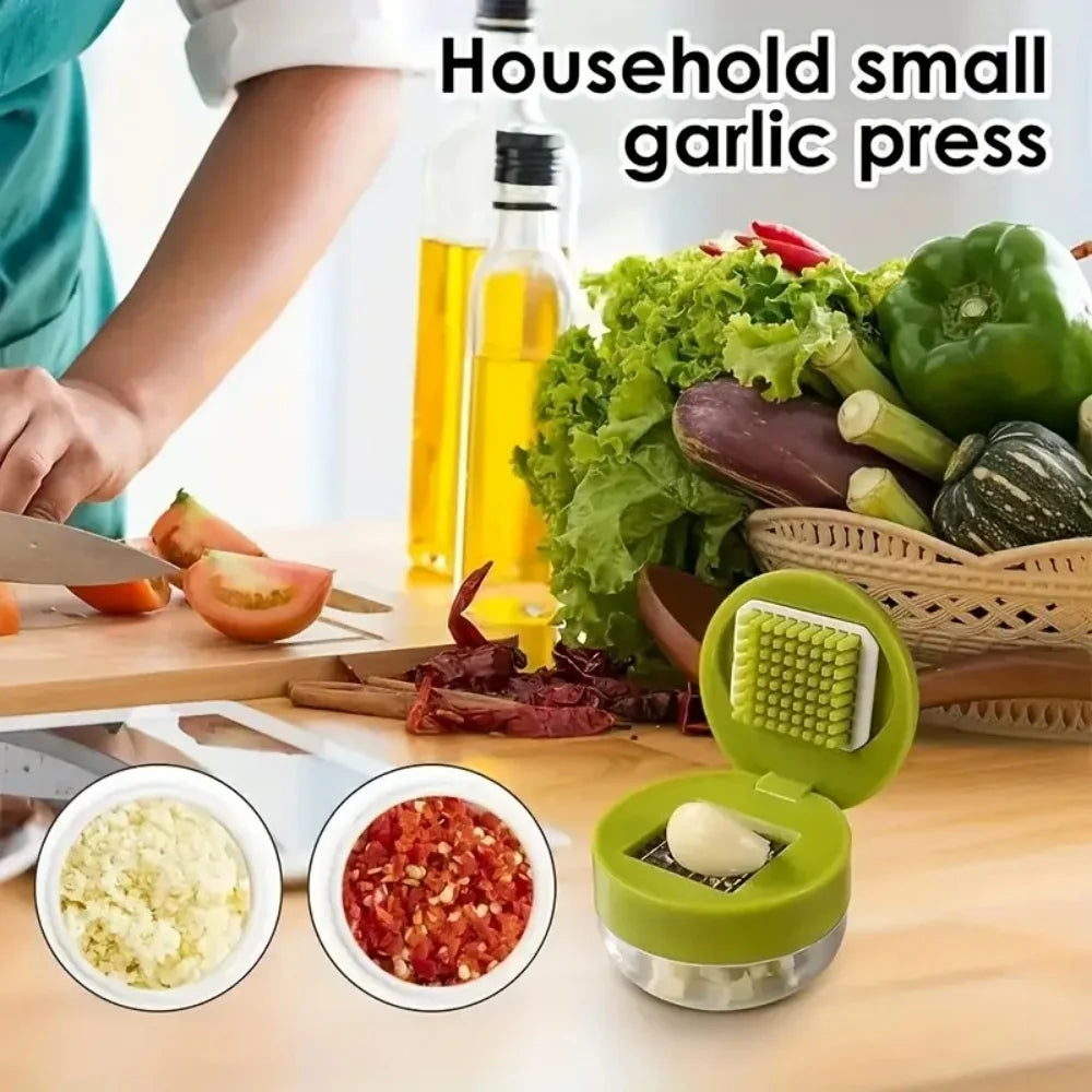 1 Manual Garlic Press & Mincer, Ginger Crusher, Kitchen Tool Vegetable Slicer, Peeler, Small Gadget, Fruit Slicer Kitchen Utensi