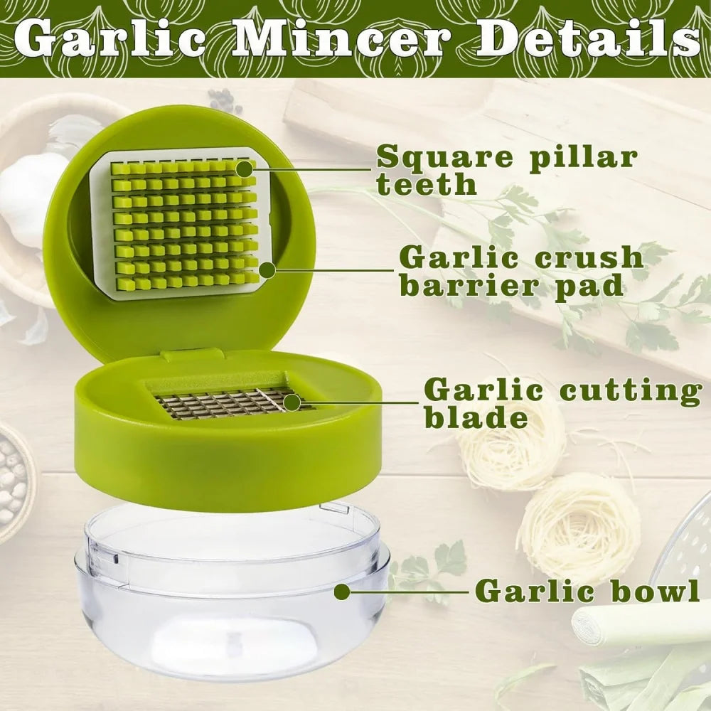 1 Manual Garlic Press & Mincer, Ginger Crusher, Kitchen Tool Vegetable Slicer, Peeler, Small Gadget, Fruit Slicer Kitchen Utensi