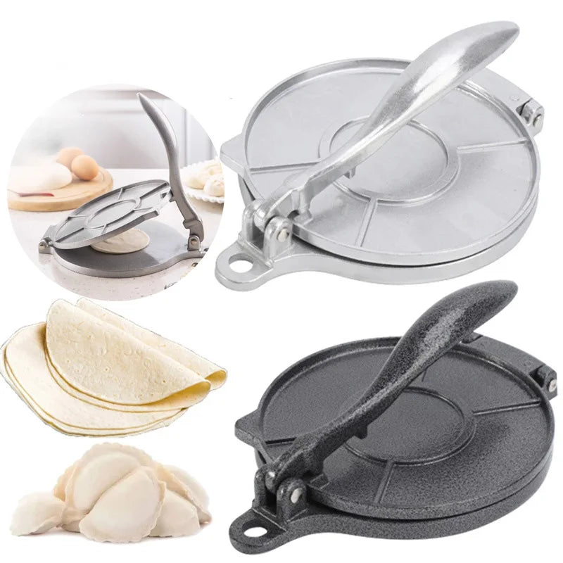 Efficient Tortilla & Dough Press – Manual 16/20cm Non-Stick Maker