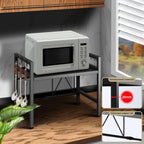 Expandable Microwave Shelf Organizer – Adjustable 42-64cm Heavy Duty Rack
