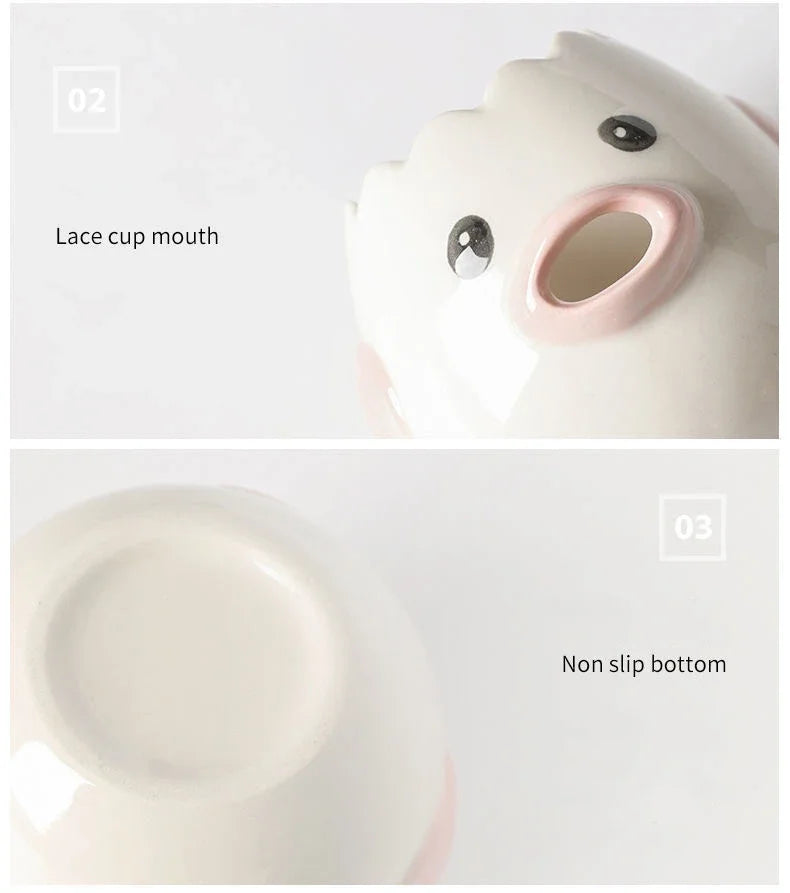 Cute Chicken Ceramic Egg Separator – Creative Yolk & White Divider