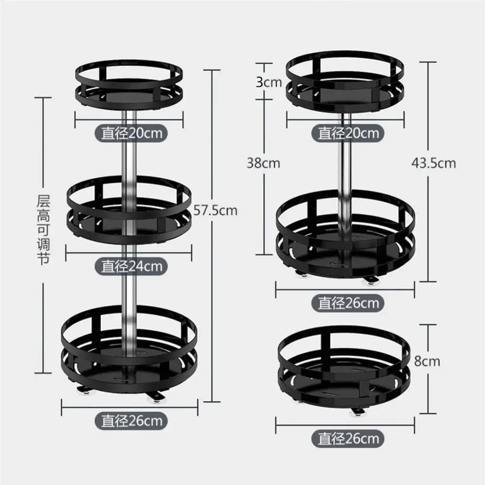 360° Rotating Spice Rack Organizer