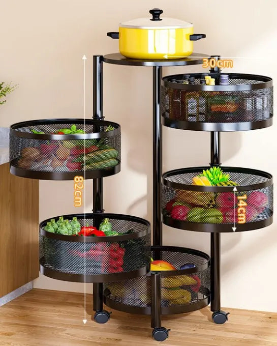 Multi Layer Rotating Storage Rack