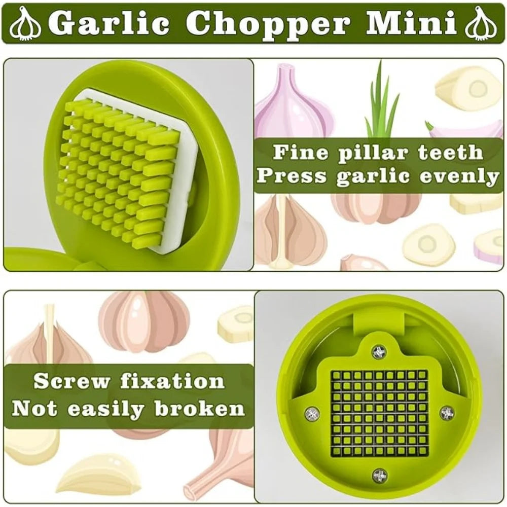 1 Manual Garlic Press & Mincer, Ginger Crusher, Kitchen Tool Vegetable Slicer, Peeler, Small Gadget, Fruit Slicer Kitchen Utensi