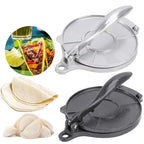 Efficient Tortilla & Dough Press – Manual 16/20cm Non-Stick Maker