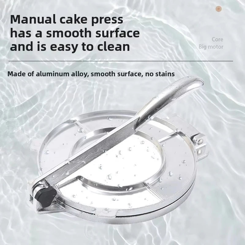 Efficient Tortilla & Dough Press – Manual 16/20cm Non-Stick Maker