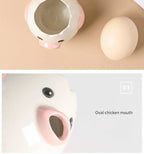 Cute Chicken Ceramic Egg Separator – Creative Yolk & White Divider