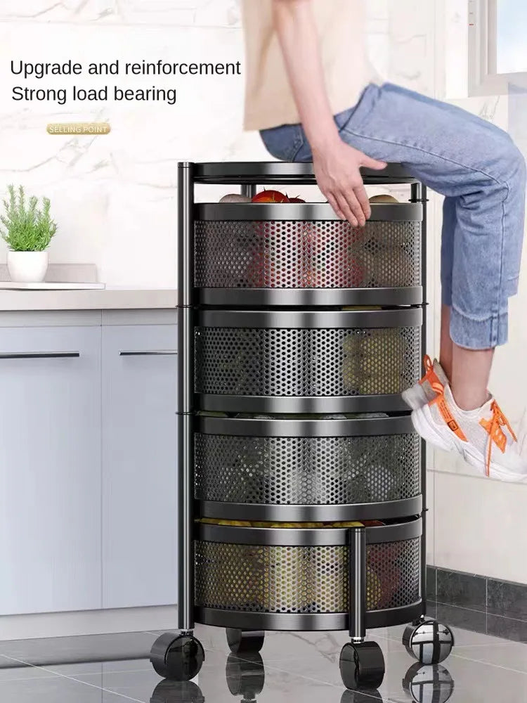 Multi Layer Rotating Storage Rack