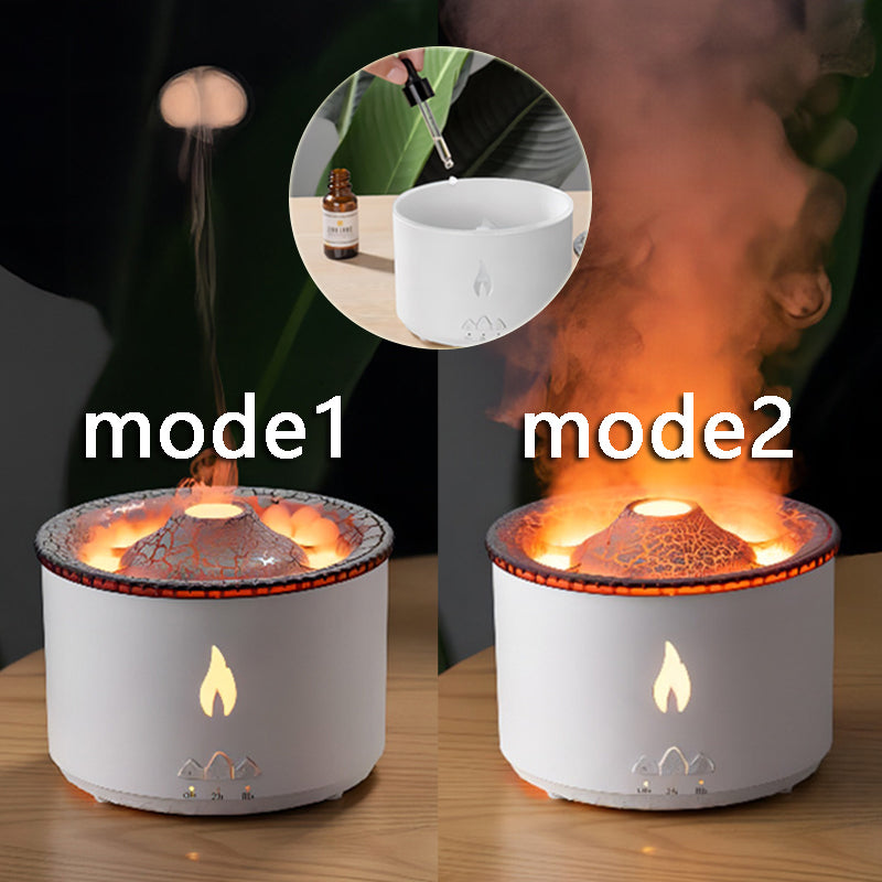 Volcano Flame & Jellyfish Mist Ultrasonic Aromatherapy Diffuser