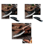 Hand-Forged Hammered Carbon Steel Boning Knife & Skinner