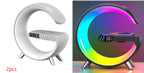 Intelligent G-Shape RGB Atmosphere Lamp with 15W Wireless Charger & Bluetooth Speaker