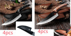Hand-Forged Hammered Carbon Steel Boning Knife & Skinner