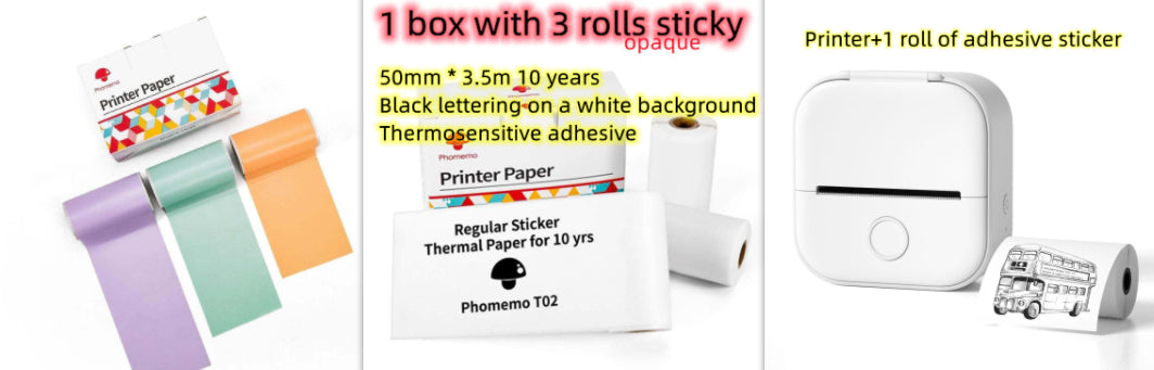 Phomemo T02 Portable Mini Inkless Thermal Printer