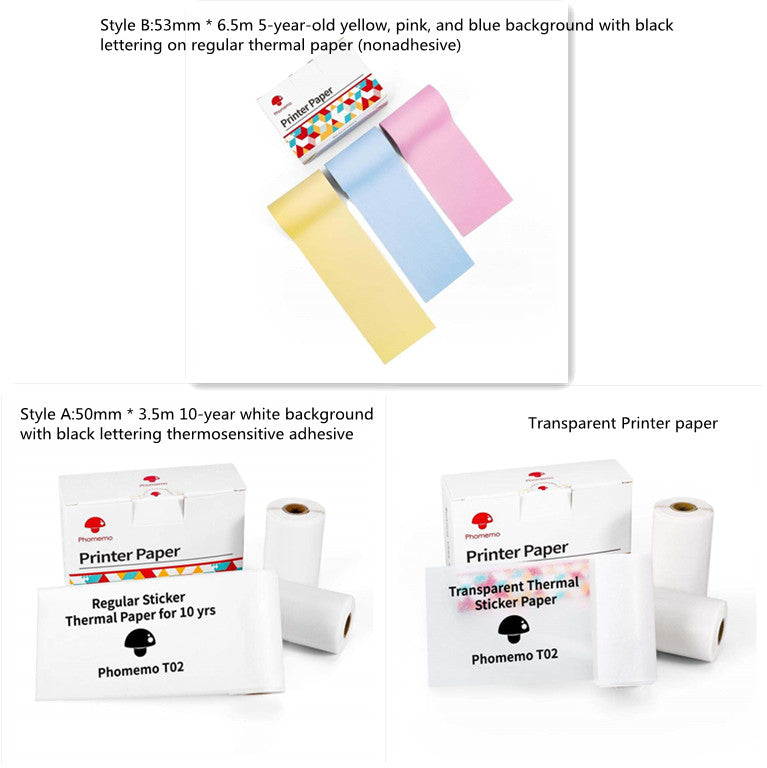 Phomemo T02 Portable Mini Inkless Thermal Printer