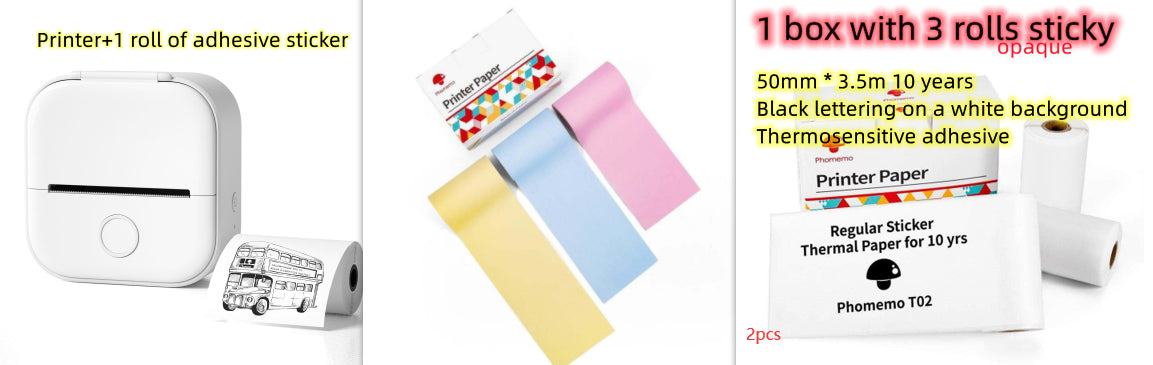 Phomemo T02 Portable Mini Inkless Thermal Printer