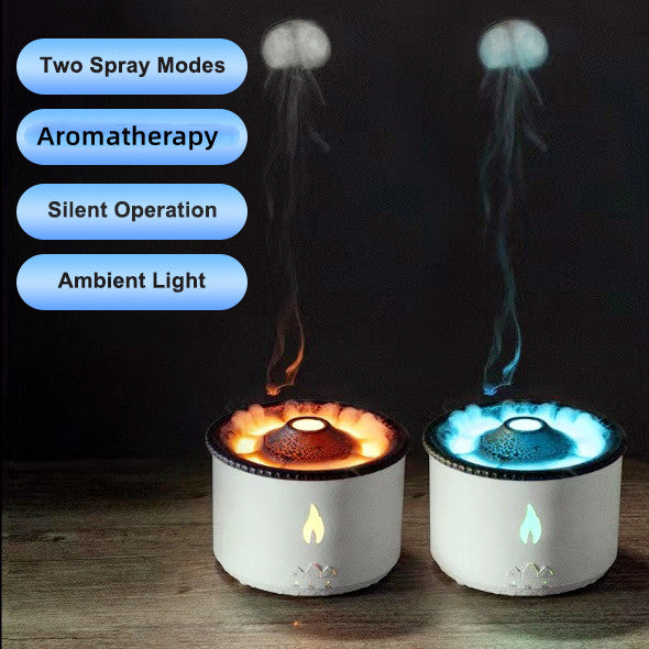 Volcano Flame & Jellyfish Mist Ultrasonic Aromatherapy Diffuser