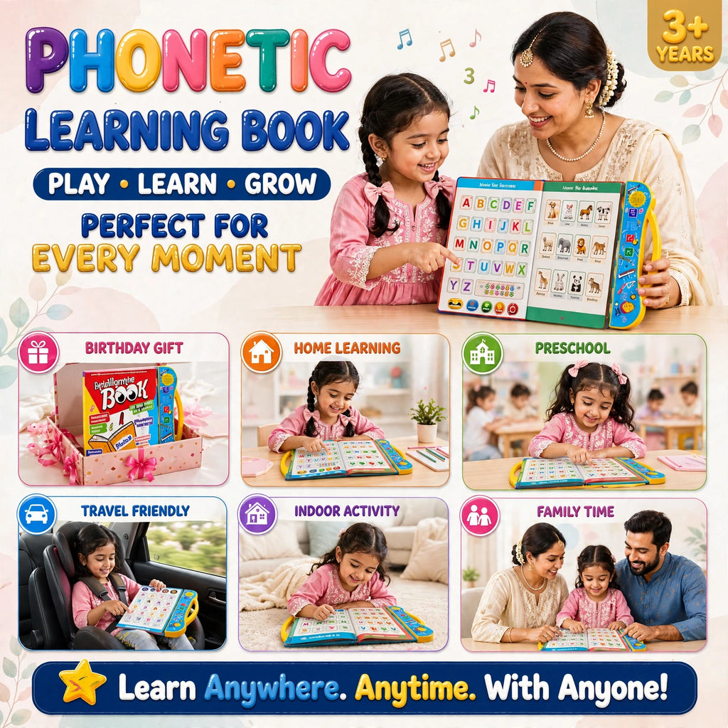 Electronic Interactive Phonetic & Musical Study Book for Children