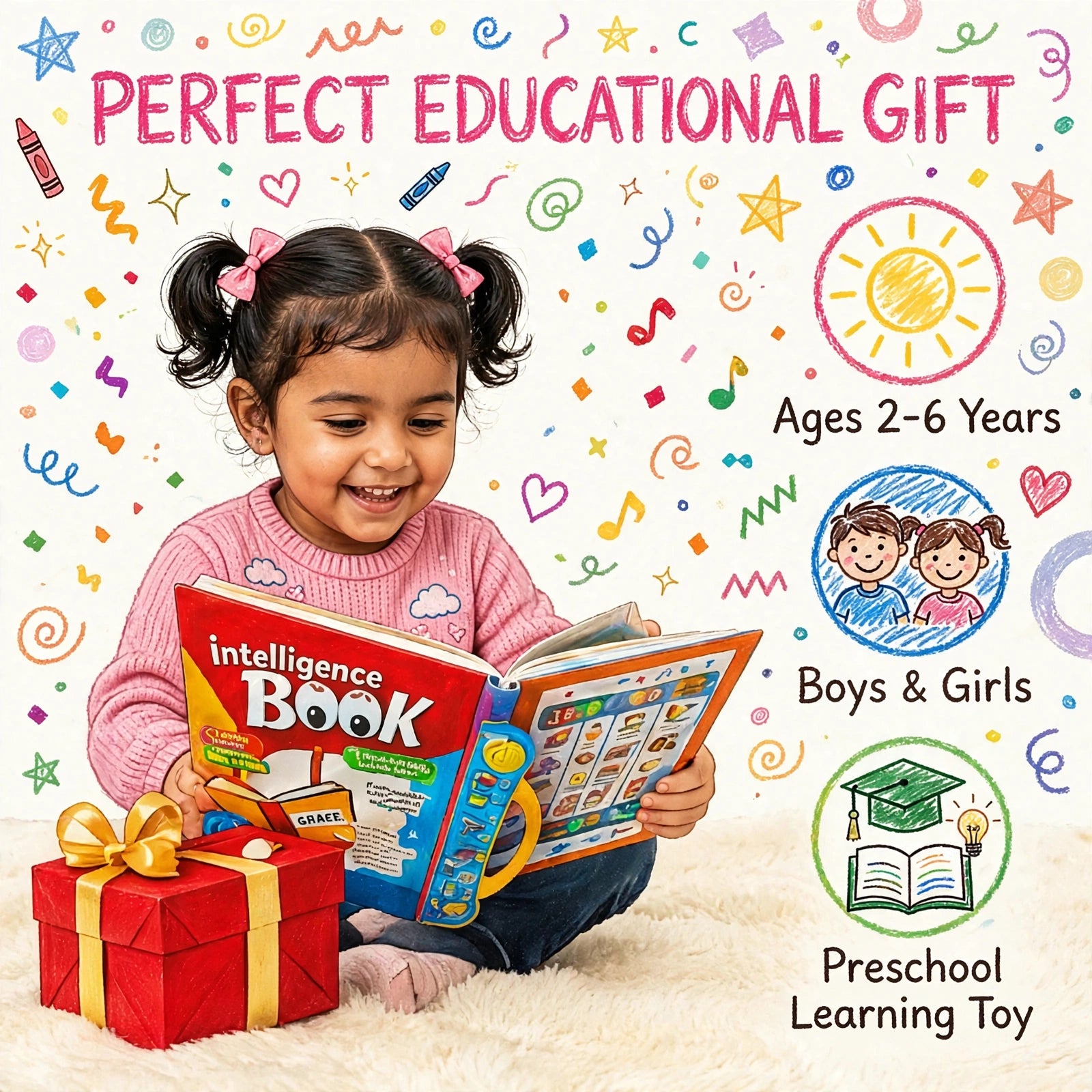 Electronic Interactive Phonetic & Musical Study Book for Children